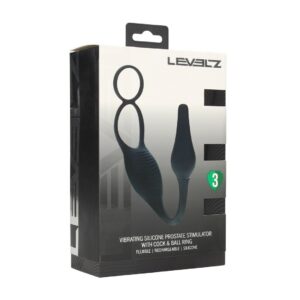 Levelz – Stimolatore per prostata in silicone con vibrazione e anello per il pene