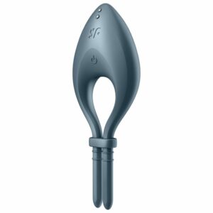 Satisfyer – Bullseye anello fallico vibrante con app grigio
