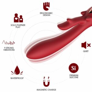 Armony – Vibratore elk rabbit curvo rosso Armony – Vibratore elk rabbit curvo rosso
